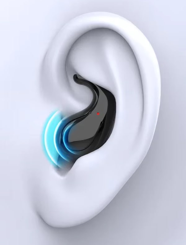 How a Sleep Earbud sits inside the ear and sends its sound inward