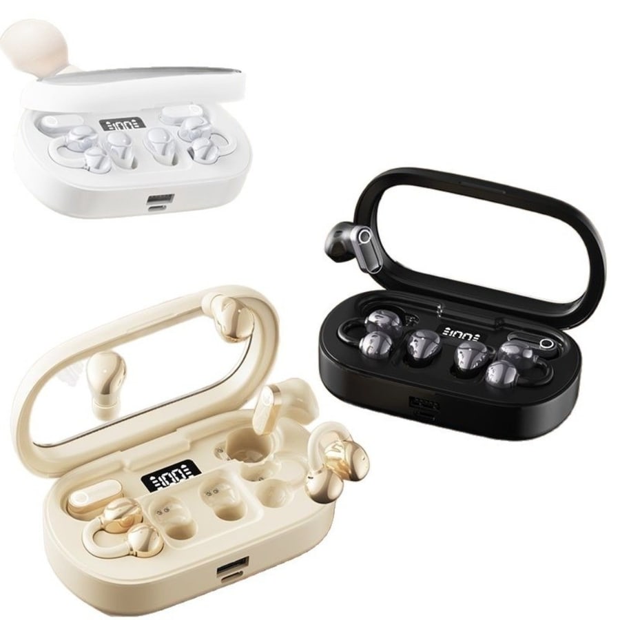 The 6-in-1 Earbuds in white, black and cream